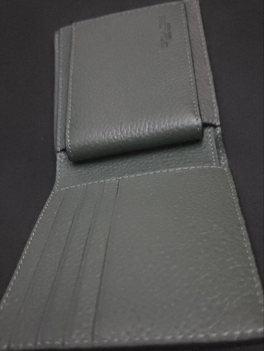Coach Men's Pebbled Leather Wallet in Green